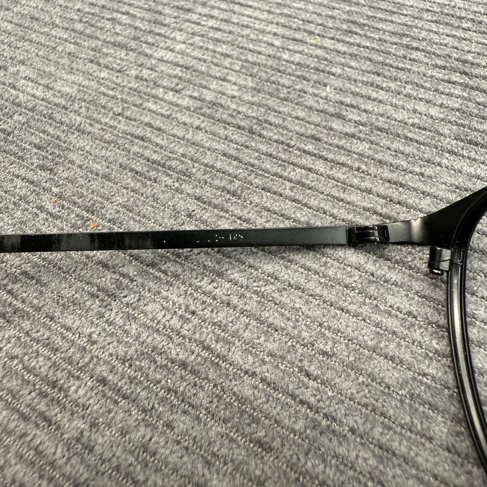 RUEDUFOU‎ Black Metal Round Eyeglasses Frames RDF Logo Y2k